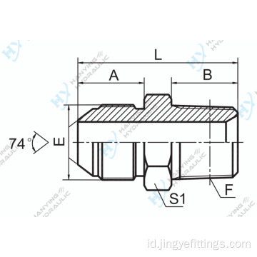 Metrik jantan 74 kerucut/npt jantan